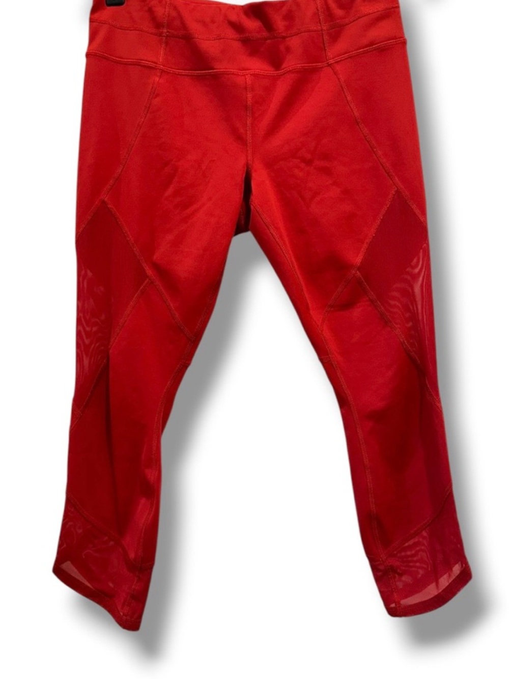 Athleta Aura Sonar Capri Leggings Red Mesh High Rise M - Picture 3 of 10